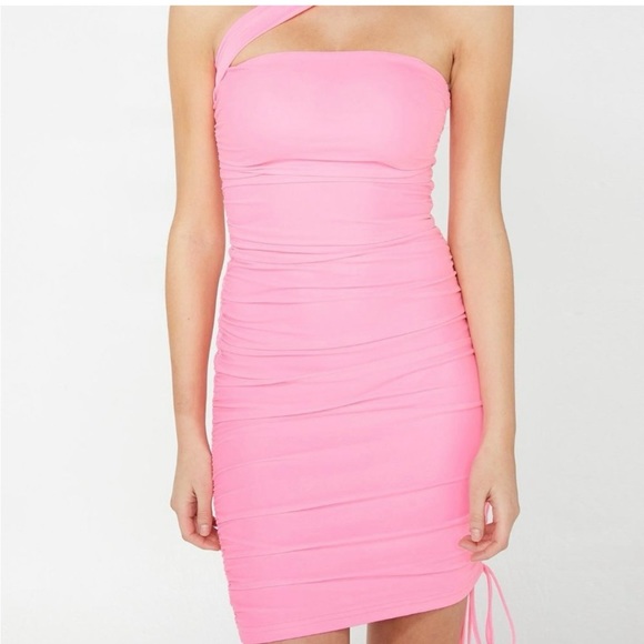 Tiger Mist, hot pink, ruched bodycon dress, brand new with tags, size M - Picture 5 of 10